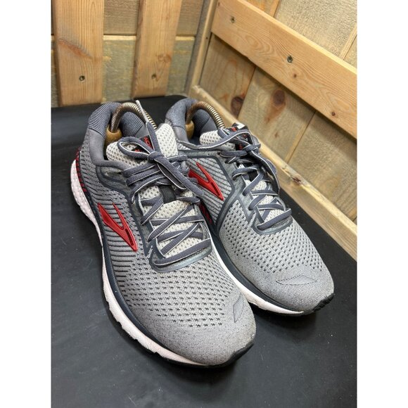 Brooks Mens Adrenaline GTS 20 Running Shoes Size 8.5 Gray Red - Picture 2 of 10